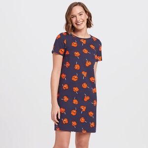 Draper James Navy Shift Dress with Orange Floral Print